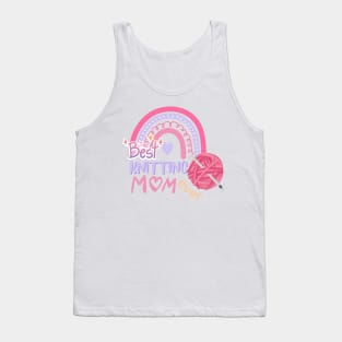 Best knitting mom ever rainbow yarn Tank Top